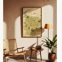 1 Pc Poster Home Decor Unframed,Martini Pool Poster, Tiny Swimmers Cocktail Wall Art, Retro Olive Print - 1 Piece - View 3