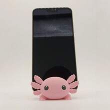 3D Printed Hexagonal Dinosaur Phone Stand Universal Phone Holder Cute Animal Phone Holder For Office Bedroom Slouchy - Pink - View 2