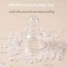 1pc/2pcs Chick Pattern Baby Milk Bottle, PPSU Material, High Temperature Sterilizable, 140ml Capacity, Suitable For 0-3 Months Old Infants, Liquid Silicone Nipple, Anti-Colic, Lightweight, Drop-Resistant And Easy To Carry - Yellow - View 3