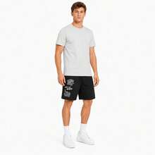 Li-Ning Wade X Timothy Goodman 聯名款男士寬鬆運動短褲 AKSW379 - 黑色 - 查看 3