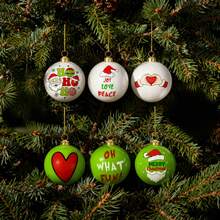 The Grinch 1set Christmas Ball Decorative Pendant, Christmas Tree Pendant, Decorative Ball, Shopping Mall Window Hanging Decoration - Multicolor - View 6