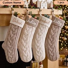 CFUNIQ Personalized Christmas Stockings, Customized Name Embroidered Socks, Suitable For Family Holiday Gifts, Christmas Decorations, Christmas Party Decor, Christmas Ornaments, Customized Gifts, Christmas Stockings, Knitted Christmas Stockings, Customized Christmas Stockings, 2026 Christmas Decorations, Surname Decorations, Family Christmas, Christmas Gift Socks, Holiday Decor, Fireplace Decor, Personalized Christmas, Christmas Home Decor - Multi-color 2 (Embroidery) - View 7