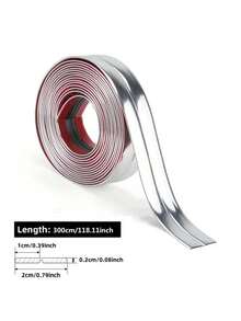 1 Roll 2cm X 3m Self-Adhesive Decorative Edge Tape, PVC Wall Trim, For Tile Edges And Corner Decoration - A - View 2