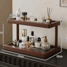 Desktop Storage Rack, Thickened Cup/Coffee Mug Holder, Office Figurine Display Shelf - Coffee Brown - View 9