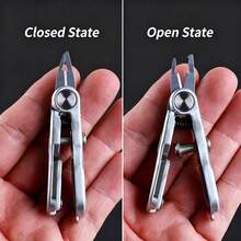 1pc Fishing Pliers, Micro Fishing Pliers With Anti-Loss Lanyard, Fly Fishing Multi-Function Fishing Scissors, Anti-Loss Rope, Stainless Steel Micro Mini Portable Open Ring Pliers - Micro-tweezers - View 7