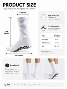 6 Pairs/10 Pairs Men's Non-Slip Rubber Sole Football Socks, Sports Socks - Multicolor - View 6