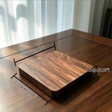 Natural Solid Wood Coaster, Square Heat-Resistant Anti-Scald Non-Slip Cup Holder, Home Coffee Tea Cup Mat, Kitchen Dining Table Decoration Pad - 13cm Square Coaster - View 7