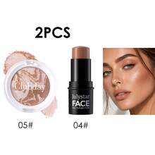 Effortless Sculpt Blush Contour Makeup Set, Marbled Baked Blush Brings Luminous Natural Flush, Contour Stick Enhances Facial 3D Effect. Lightweight Non‑Greasy Texture, Keeps Flawless All‑Day Look For Various Makeup Styles. - Set - View 15