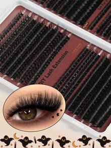 Recommended Platform Bestseller: This Large-Capacity Eyelash Extension Set Contains 544 Clusters, Coming As A Full DIY Eyelash Grafting Tool Kit For Home Use. - Black - View 6