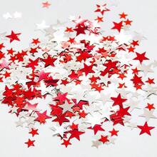 100pcs Star-Shaped Glitter Sequins, Christmas Atmosphere Decor Star Confetti, Party Tabletop Scatter Decoration Glitter - Multicolor - View 10