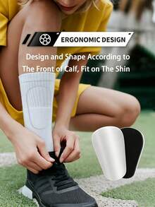 Soccer Shin Guards Mini Shin Pads For Women Men Hard Knee Pads In Gym Various Training And Competitions Outdoor Playground Activities Soccer Rugby Basketball Volleyball Team Sport Football Accessories Perfect World Cup Gift - Multicolor - View 6