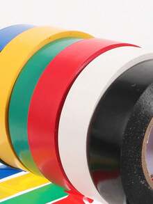 1‑Roll Pack, High‑Temperature Resistant Rubber Electrical Tape, Durable, Flexible And High‑Insulation Performance. Suitable For High‑Temperature Environments Such As Industry, Household Appliances, Machinery And Electrical Connections. - Multicolor - View 8