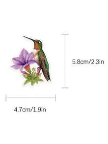 50PCS,Hummingbird Transparent Stickers,Scrapbook Supplies,Creative And Aesthetic Design Sticker,Suitable For Notebook,Journaling Supplies,Mobile Phone - 50pcs - View 4