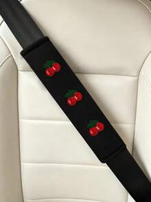 2PCS Cherry Shoulder Pads Cute Cherry Embroidery Decor Shoulder Cover Car Seat Belt Shoulder Pads Anti-Chafing Anti-Slip Shoulder Protection Covers - Shoulder Pads - View 8