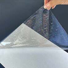 40 Sheets Holographic Star Pattern Sticker, Transparent Holographic Vinyl Laminate Film, 8.3*11.7inch Clear Overlay Laminate Sticker Self-Adhesive Waterproof, No Machine Needed - Star-shaped - View 9