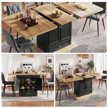Extendable Dining Table - 110-140 Wooden Table Kitchen & Dining Room - 6-Person Dining Table - Dimensions: 110 X 80 X 75 - Terrace And Living Room - 1 - View 1