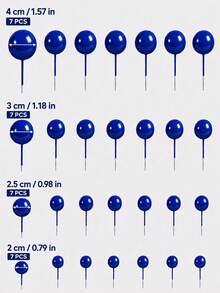 28Pcs Foam Ball Cake Decorations DIY Foam Cake Balls Baking Decor Suitable For Wedding Cake Topper Graduation Party Supplies Party Supplies - Blue Suit - View 6