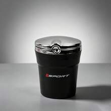 Sporty Portable Car Ashtray With Lid, Odor-Proof Leak-Proof Car Cup Holder Ashtray, With Sport Logo, Detachable Easy-To-Clean ABS Plastic Inner Liner, Car Interior Decoration Accessory - Sporty Style - View 13