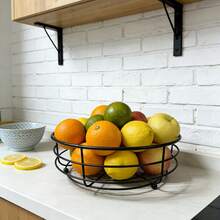 Large Fruit Basket, 2026 Pro Detachable Metal Fruit Plate, Countertop Use, For Holding Fruits, Bread, Vegetables And Snacks - Black - View 10