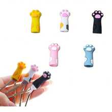 1/6/18Pcs Silicone Pliers Protective Covers - Creative Cute Cat Paw Shaped Small Scissors And Tweezers Protective Covers - Nail Salon Tools And Accessories - Multicolor - View 10