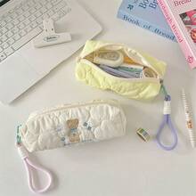 1 pièce Nouvelle trousse à crayons grande capacité avec broderie de dessin animé, trousse à crayons douce et mignonne pour les étudiants - Plusieurs styles - Voir 9