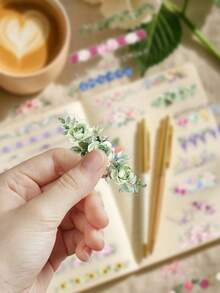 50pcs Lace Stickers For Notebook, Planner, Diary, Scrapbook, Tablet, Luggage, Laptop, Holiday Doodle, Self-Adhesive Sealing Stickers - Lace - View 4