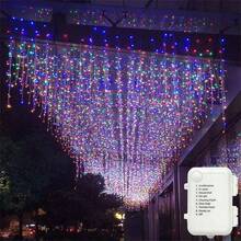 Battery Powered Icicle Lights Outdoor Christmas Lights, 8 Modes, Fairy Lights, Suitable For Home Party, Halloween, Holiday Decoration - Battery-powered Fairy Lights - View 14