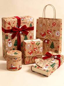 Christmas Gift Wrapping Paper, New Large Roll, Double-Sided Gift Wrapping Paper, Kraft Paper, Suitable For Christmas Gift Wrapping, Christmas Decorations And Christmas Return Gift Wrapping. - One Size Fits All - View 3