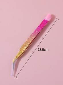 1pc Multifunctional Dual-Head Tweezers For Nail Art Sticker Picking With Silicone Pressing Rod For Nail Embossing - Multicolor - View 5