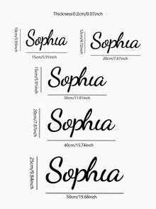 1pc Customized Creative Letter Design Decorative Craft, Personalized Wooden Name Sign, Bohemian Style Wall Decor, Custom Cursive Letter Plate, Available In 15/20/30/40/50cm And Multiple Colors, Suitable For Home, Bedroom, Living Room, Wedding And Housewarming Gift - Multicolor - View 2