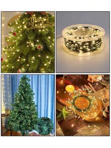 USB Powered LED Christmas Tree String Lights, 8 Lighting Modes, With Remote Control, Timer, Adjustable Brightness Warm White Star Lights, Green Wire Decorative Lights, Suitable For Christmas Tree, Holiday Indoor And Outdoor Decoration - One Size Fits All - View 9