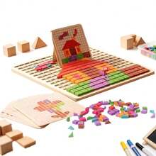English: 3D Pixel Particle Blocks Mosaic Puzzle, Pointillism Educational Building Toy For Kids - Multicolor - View 1