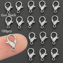 100pcs Random Mixed Color Lobster Clasp, Suitable For DIY Phone Chain End Clasp, Jewelry Clasp, Necklace, Bracelet, Anklet, Jewelry Making, Keychain, Bag Pendant, Accessory Making Material, DIY Jewelry Making Parts - Lobster Claw Clasp - View 19