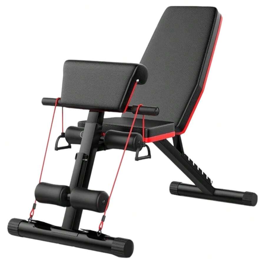 Panca per manubri pieghevole e inclinabile, panca pesi multifunzionale per allenamento completo, macchina fitness per palestra domestica (QC001 4590) - SEDIA-PALESTRA-001 - Visualizzare 1