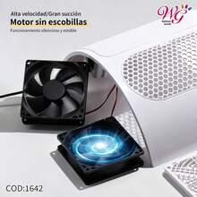 3-Fan Extractor. 40 Watts. Plastic Grilles. Direct Cable Connection. Reusable Dust Collection Bag. Side On/Off Switch. - White - View 3