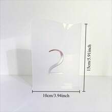Números de mesa para boda, letreros de mesa únicos con arco inclinado, números de mesa elegantes y modernos en color plata, letreros de boda, decoración de boda - Mate + número - Ver 4