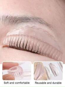 4pcs Self-Adhesive Eyelash Lift Pads, Glue-Free Lash Curl Rods, Reusable Soft J&L&B&D Curl Makeup Beauty Tool Pink - Pink - View 2