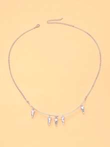 FAAABULS 1pc Silver Spiked Women's Forehead Chain, Gothic Punk Headpiece, Suitable For Music Festivals, Parties And Cosplay - Silver - View 4