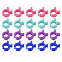 20/10/1pc Heavy Duty Spool Clamp Protector With Threaded Lock - Fits All Spool Sizes (Inner/Outer Thread) - Multi-Color Options, Pipe Connector, Suitable For Automotive, HVAC And Plumbing - Compatible With Standard Valves And Fittings, Spool Clamp, Prevents Spool End Detachment, Spool Fixing Clamp, Spool Fixing Ring, Silicone Spool Ring - Multi-color - View 8