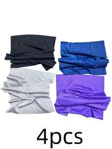 4pcs Sun Protection Windproof Face Mask - Black+Gray+Navy Blue+Purple - View 8