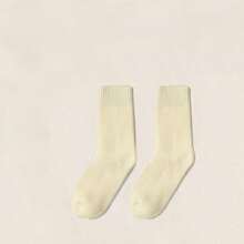 4 Pairs Women's Warm Thick Wool Blend Mid-Calf Socks, Winter Christmas Gift (Batch Difference May Occur, Color May Vary, Subject To Actual Product) - Multicolor - View 4
