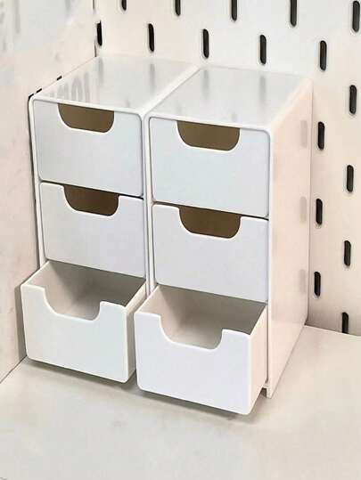 Mini Desktop Drawer Storage Box, Cute Jewelry, Cosmetics, Beads And Craft Supplies Organizer, Suitable For Desk/Vanity Tabletop, Ideal Gift For Girls, Can Store Hair Clips, Nail Polish, Small Items, Christmas And Halloween Gift