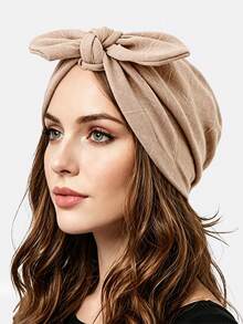 1pc Women's Bowknot Headscarf, Headwrap, Suitable For Daily Use - Multicolor - View 1