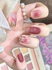 Nail Stickers Color Gradient DIY Self Adhesive DIY Art Decals Strips Manicure Decorations Suitable For Home, Workplace, Outdoor Travel, Gift Giving, Salon - Multicolor - View 4