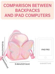 1pc Girls Backpack Cute Butterfly Glitter Fashion Accessory Shoulder Bag Children's Small Backpack Suitable For Girls Gift - Butterfly Backpack - View 8