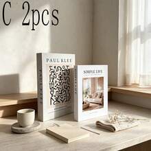 2/3pcs Home Fashion Faux Book Decor, Luxury Decorative Books, Living Room Decor, Home Decor, Coffee Table Books, Modern Fashion Decorative Books, Stackable Display Books, Hotel Decor, Gift - Decor Book - View 14