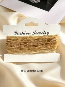 2m/5m Per Pack DIY Handmade Necklace Bracelet Jewelry Loose Chain Accessories, 304 Stainless Steel Color-Preserving Flat Side Chain, Suitable For Sweater Chain, Collarbone Chain, Bracelet Making - Side Flat Chain - View 10