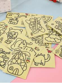 5pcs/10pcs/20pcs/30pcs Creative Color Pattern Graffiti Sand Painting, Filling In Pictures, Very Suitable For DIY Enthusiasts, Social Gatherings And Interactions, Suitable As Birthday Gifts Or Holiday Gifts - A - View 5