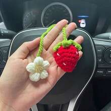 1pc Car Hanging Ornament Handmade DIY Material Kit, Healing Floral Car Decor, All-Season Creative Car Interior Decoration, New Handmade Gift, Essential Beautiful Car Interior Decor, Girls' Favorite - A - View 5