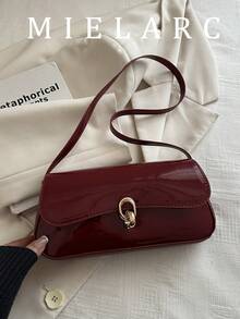 Women's Minimalist Daily Shoulder Bag - Burgundy - View 2